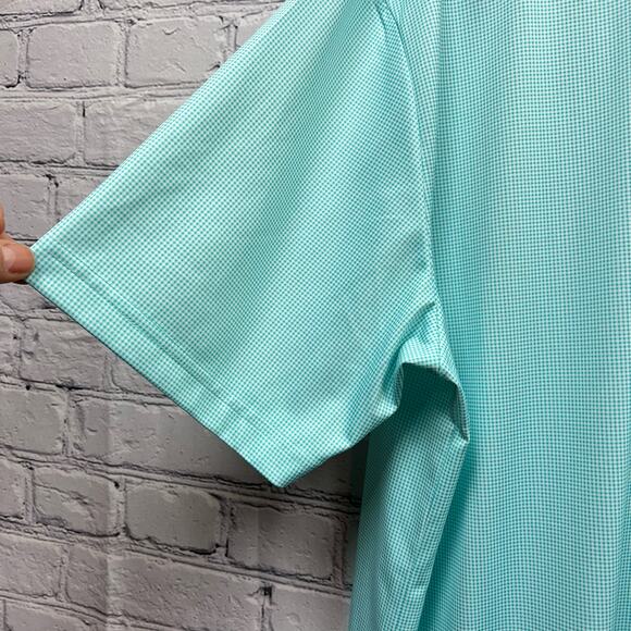 Callaway Golf Opti Dri Mens Blue Micro Stripe Polo Shirt Size XL - Picture 5 of 6